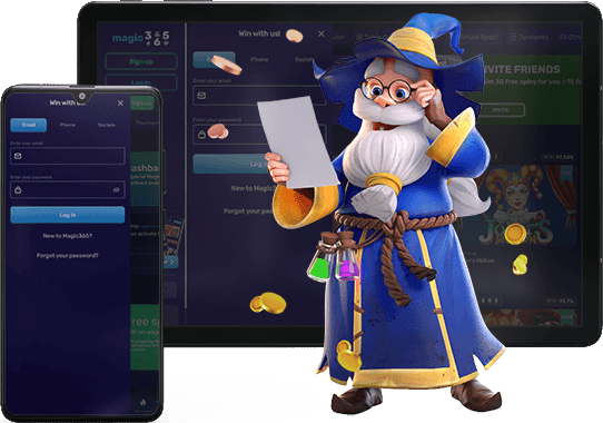 Login to the official Magic365 Casino website from Canada