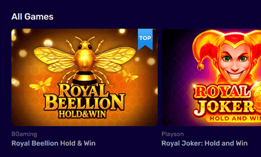 Navigate to the slot Royal Beellion Hold & Win