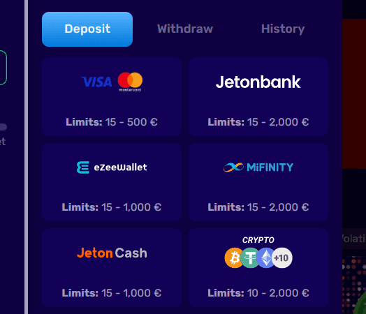 Make your first deposit