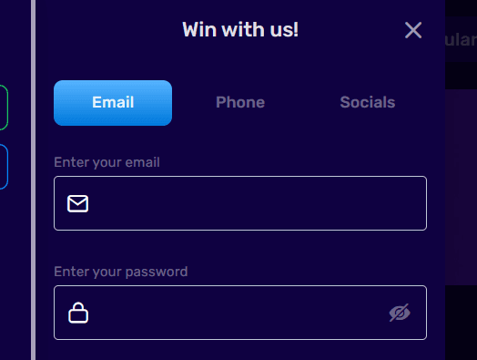 Fill in your credentials